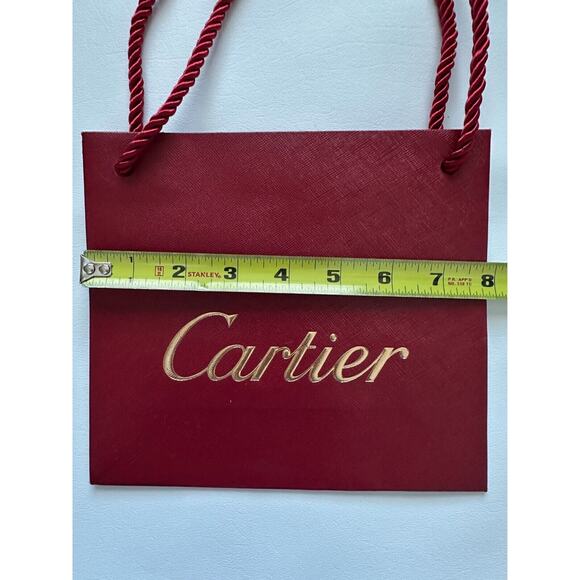 Cartier Textured Gift Bags Burgundy Petite 7 x 7 7/8 in. Set Of Four - Picture 6 of 15